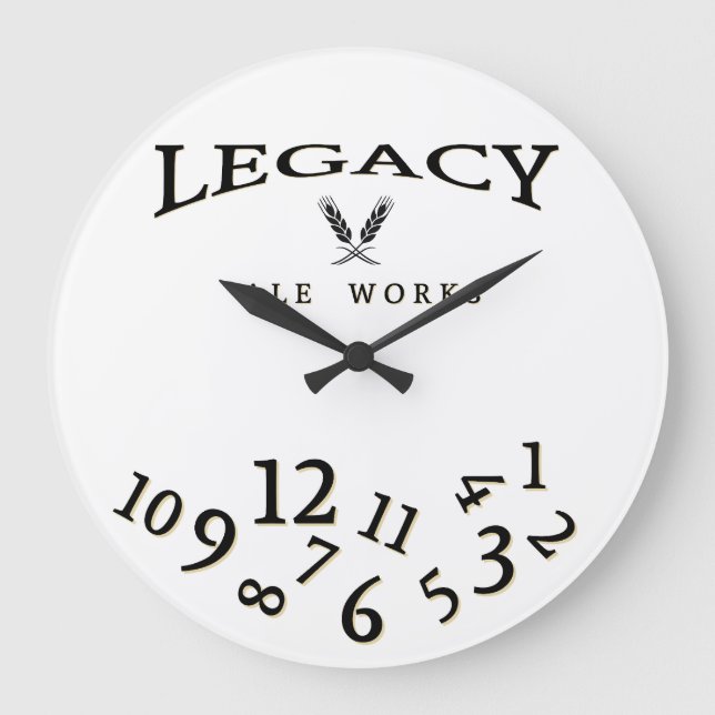 Relógio Grande Ale Legacy Works Wall Clock (Frente)