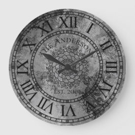 Relógio Grande Algarismo Romano Vintage Chic Desgastado Antigo Rú