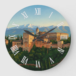 Relógio Grande Alhambra Granada Espanha Viagem