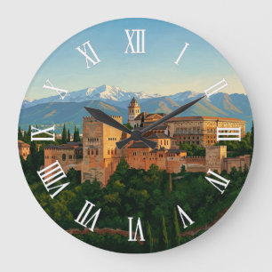 Relógio Grande Alhambra Granada Espanha Viagem