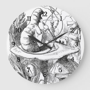 Relógio Grande Alice encontra Caterpillar - Alice no país das