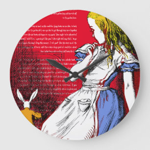 Relógio Grande Alice no País das Maravilhas