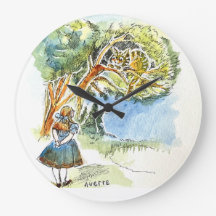 Alice & The Cheshire Cat Clock