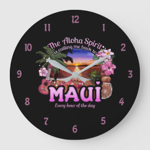 Relógio Grande Aloha Spirit me chamando de volta para Maui 🌺 Clo
