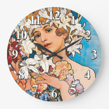 Alphonse Mucha - Flor - Arte Novo Retrô