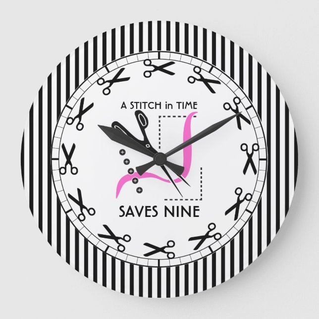 Relógio Grande Alterações Sewing - um ponto salvar a tempo nove (Frente)