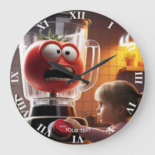 Relógio Grande Amante de tomate de garota fantástica