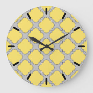 Relógio Grande Amarelo e cinzas de Quatrefoil