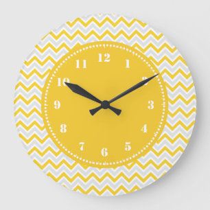 Relógio Grande Amarelo feminino do teste padrão moderno de