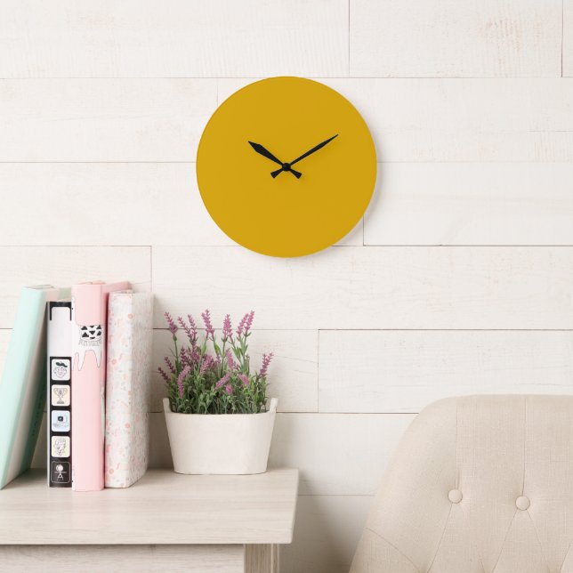 Relógio Grande Amarelo Mostarda (Sala de leitura)