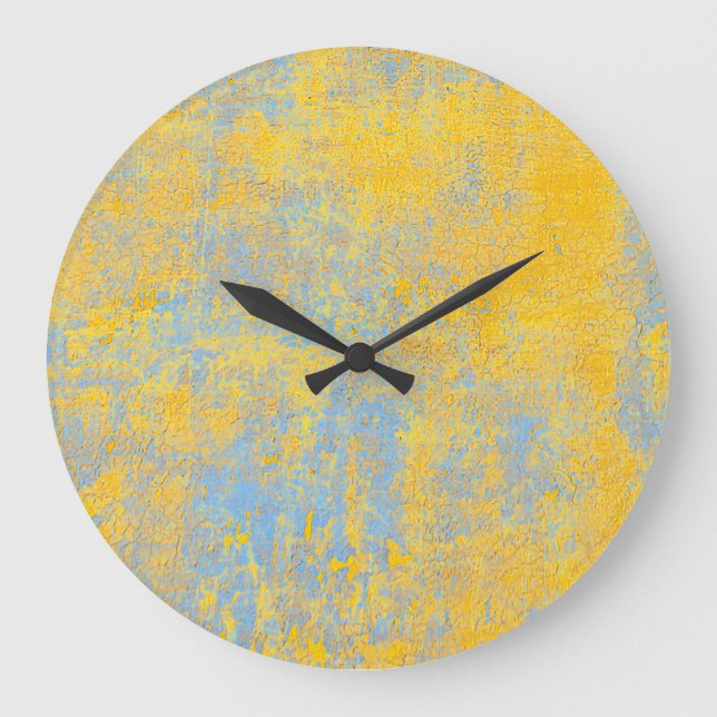 Relógio Grande amarelo textura (Frente)