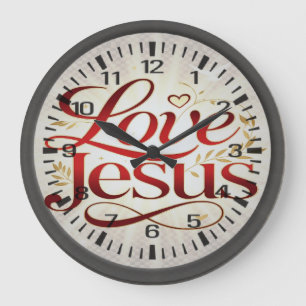 Relógio Grande Ame Jesus
