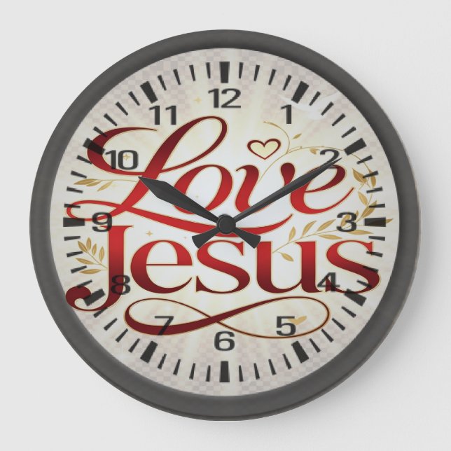 Relógio Grande Ame Jesus (Frente)
