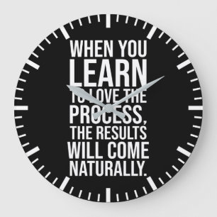 Relógio Grande Ame O Processo - Motivação Do Hustle Gym De Sucess