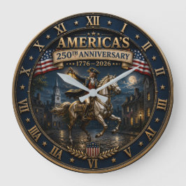 Relógio Grande America's 250th Anniversary 1776–2026 Revolutionar