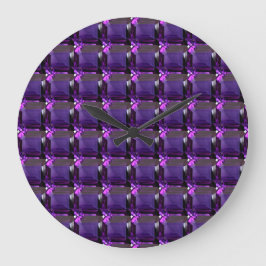 Relógio Grande Ametyst Gemstone Purple