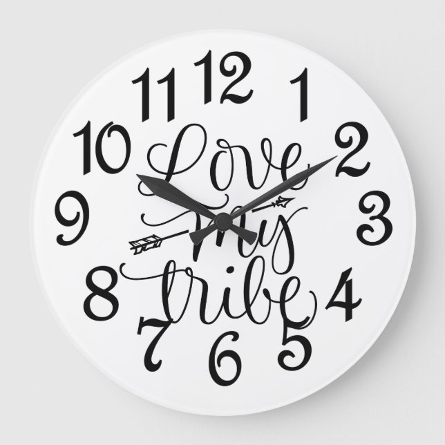 Relógio Grande Amo Minha Tribo  (Frente)