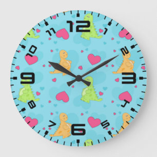 Relógio Grande Amor de Dinossauro