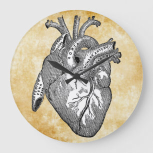 Relógio Grande anatomia cardíaca vintage