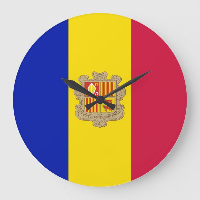 Relógio Grande Andorra Flag (Frente)