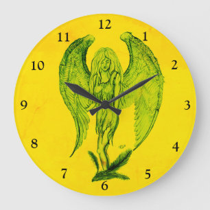 Relógio Grande Angel no estilo de tatuagem