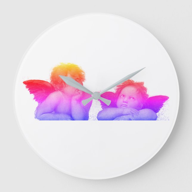 Relógio Grande Angels anjo Raffael - Madonna Sixtina Raphael - (Frente)