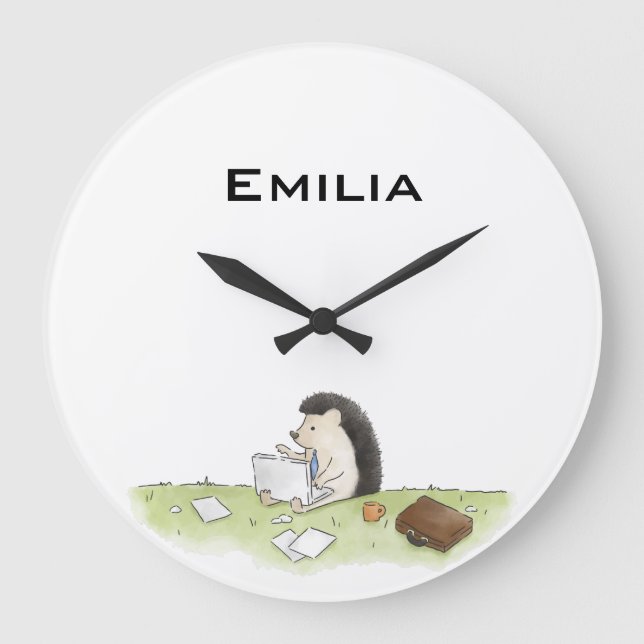 Relógio Grande Animal de pelúcia bonito com cor de computador (Frente)