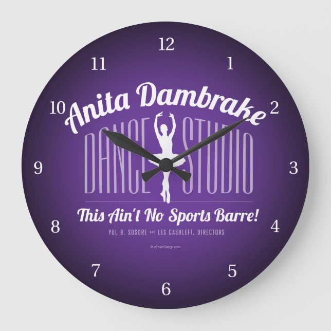 Relógio Grande Anita Dambrake Dance Studio (Frente)