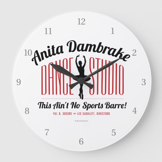 Relógio Grande Anita Dambrake Dance Studio Large Clock (Frente)