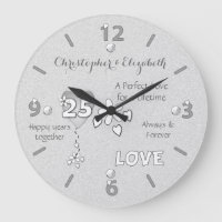 Aniversário 25 anos corações flores e nomes