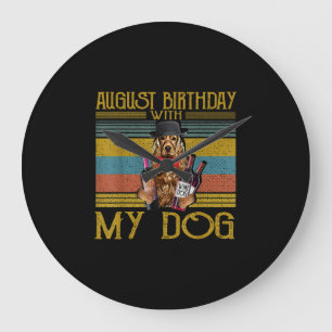 Relógio Grande Aniversário De Agosto Com O Meu Cachorro Irlandês 