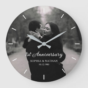 Relógio Grande Aniversário de Casamento com Foto Personalizada