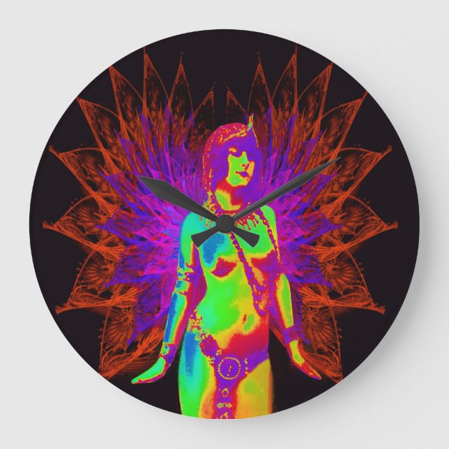 Relógio Grande Anjo Exótico (Frente)