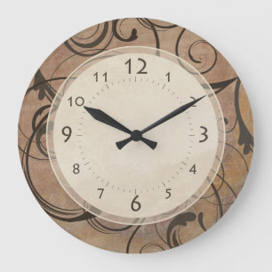 Relógio Grande Antigos Anjos Elegantes Italianos Toscana Brown