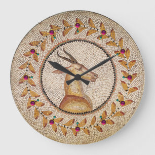 RELÓGIO GRANDE ANTIQUE ROMAN MOSAICS / GAZZELLE