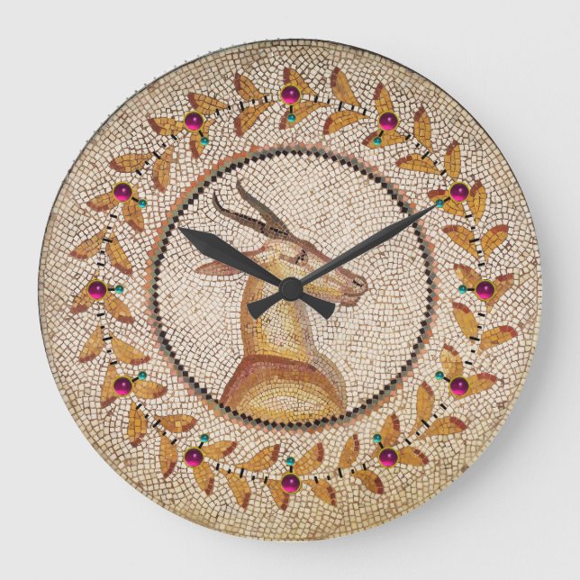 RELÓGIO GRANDE ANTIQUE ROMAN MOSAICS / GAZZELLE (Frente)