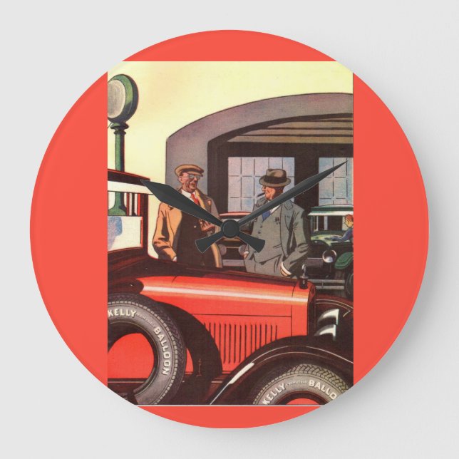 Relógio Grande Anúncio de pneus de 1920 Kelly Springfields - outr (Frente)