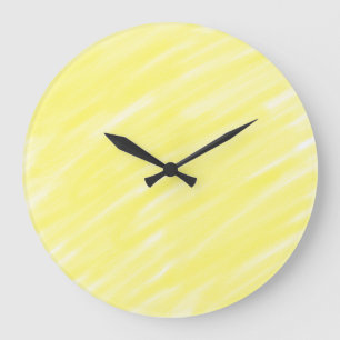 Relógio Grande anúncio pastel amarelo personalizado de cor sólida