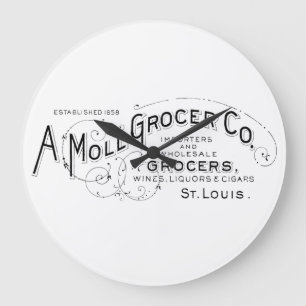 Relógio Grande Anúncio Vintage American Grocer