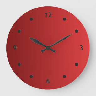 Relógio Grande APENAS gradações de COR - amor vermelho + ponto de
