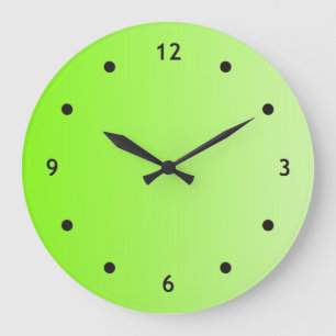 Relógio Grande APENAS gradações de COR - verde-neon + ponto front