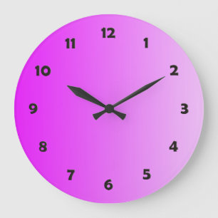 Relógio Grande APENAS GRAVAÇÕES COR - cor-de-rosa-neon + face do 