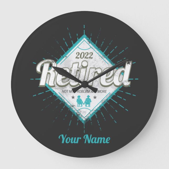 Relógio Grande Aposentado Não É Meu Problema Mais Pensionista Vin (Frente)