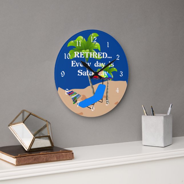 Relógio Grande Aposentado... Todo dia é sábado (Escritório)