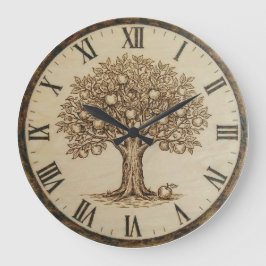 Relógio Grande Apple Tree Wall Clock 