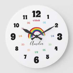 Relógio Grande Aprenda a Ler as Horas   Personalizado   Nome Gran