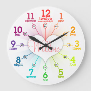 Relógio Grande Aprendizagem Colorida
