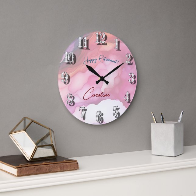 Relógio Grande Aproveite suas cores de fluido do Pastel de aposen (Escritório)