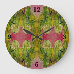 Relógio Grande Aquarela E Abstrato Impressionística Arte