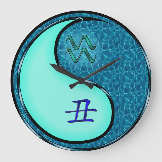 Relógio Grande Aquarius & Water Ox (Frente)